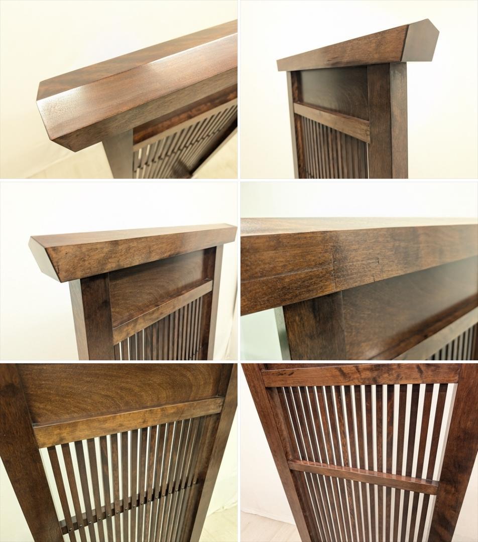 九州民芸家具　樺 カバ材　衝立　パーティション　間仕切り　つい立　目隠し　和家具