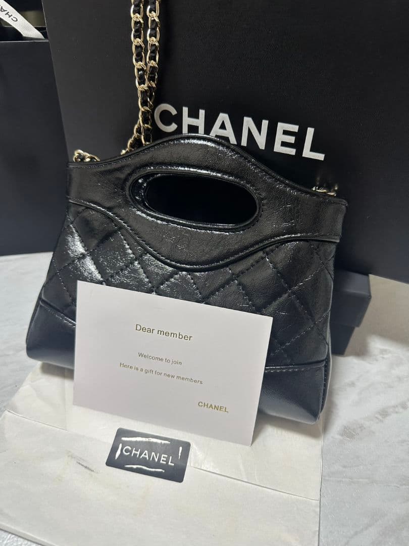 年内限りCHANEL ブラック キルティング バッグ