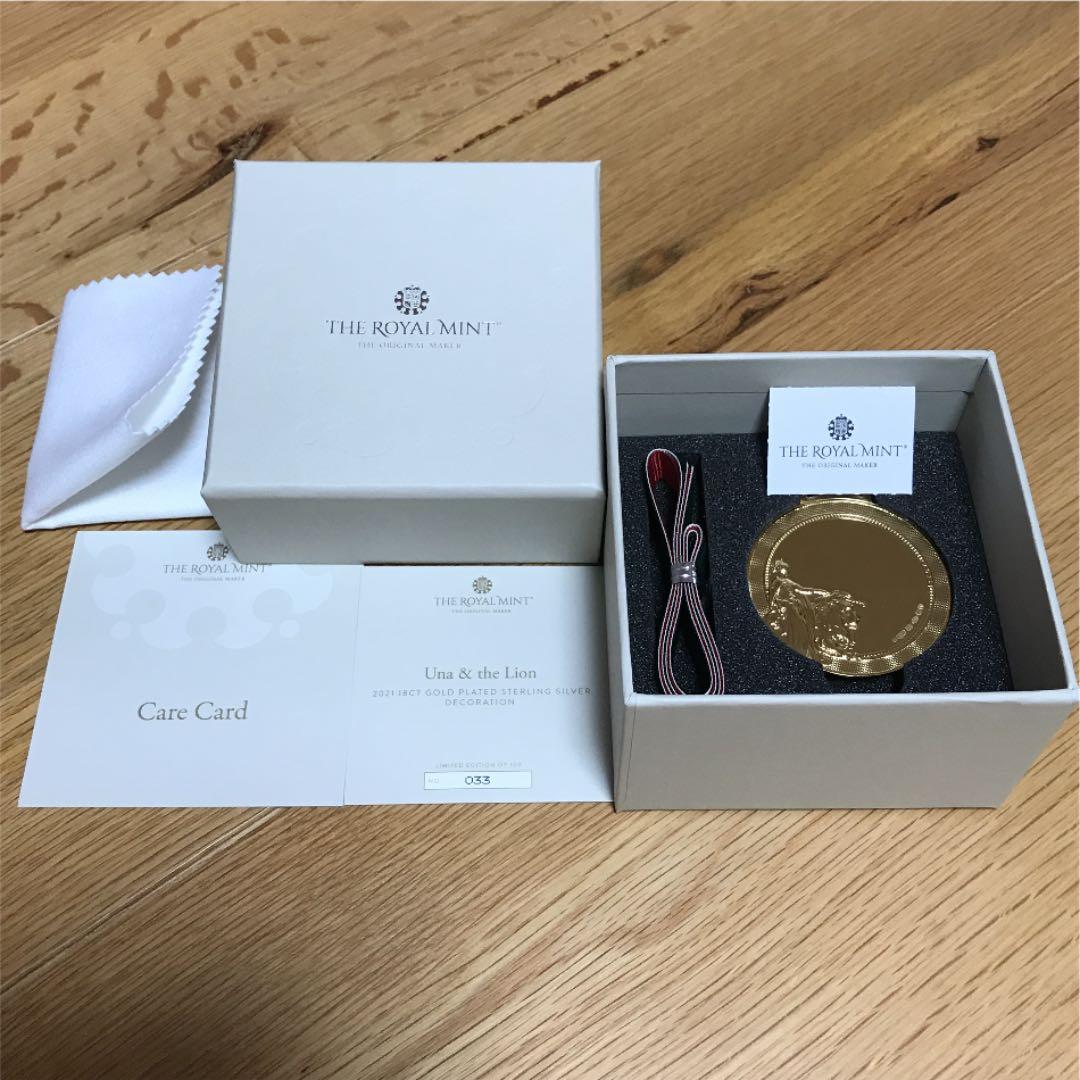 【希少•ウナとライオン】2021 ロイヤルミント　ゴールド　ツリー　オーナメント