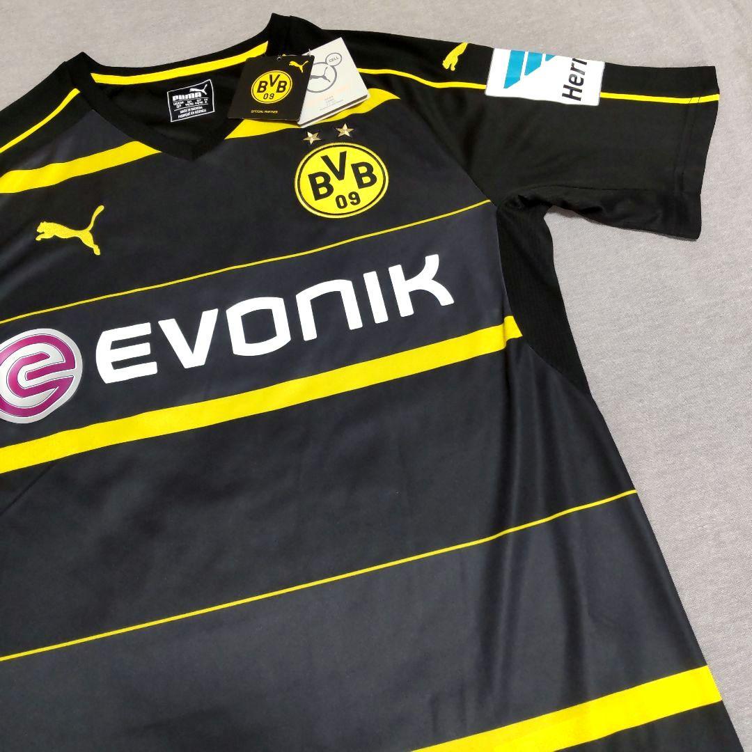 希少 プーマ ドルトムント 香川真司 ユニフォーム アウェイ 黒 M