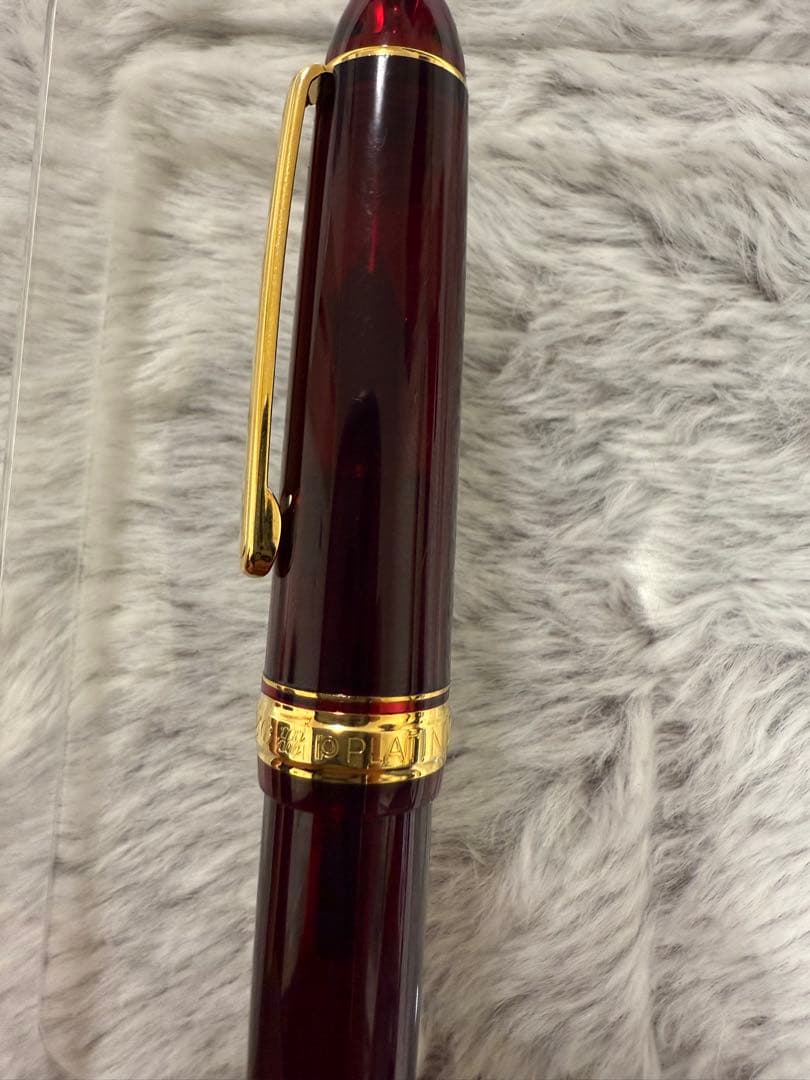 PLATINUM 14 K #3776 赤 万年筆