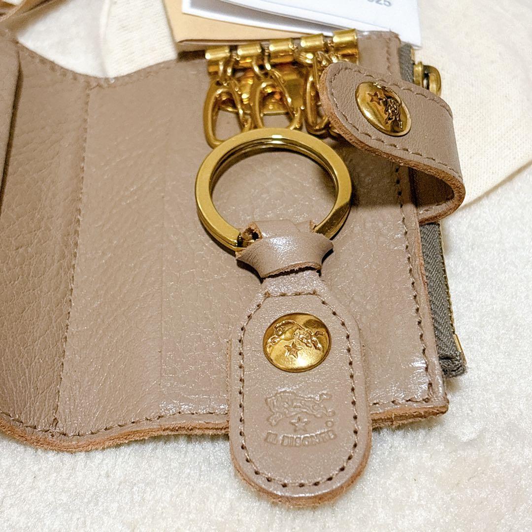 未使用✨イルビゾンテ キーケースパース グレー レザー 小銭入れ 現行