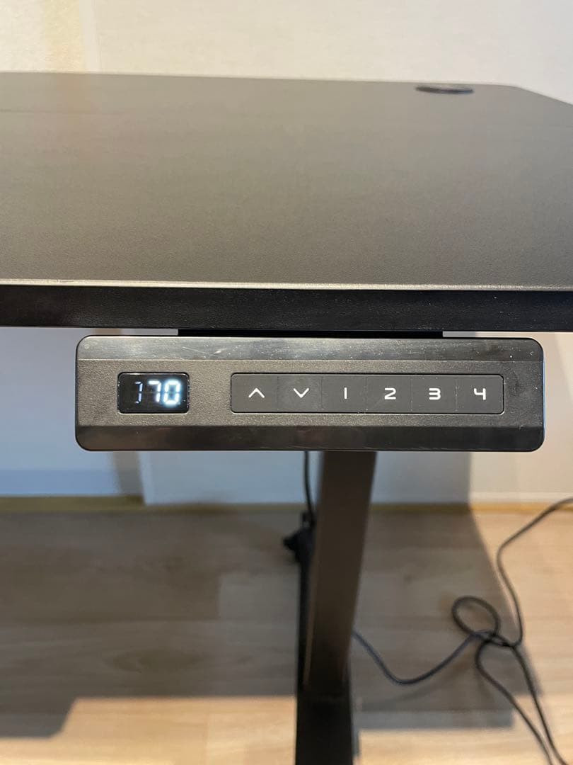 [美品] 電動昇降デスク 幅160cm 奥60cm 引出し付き