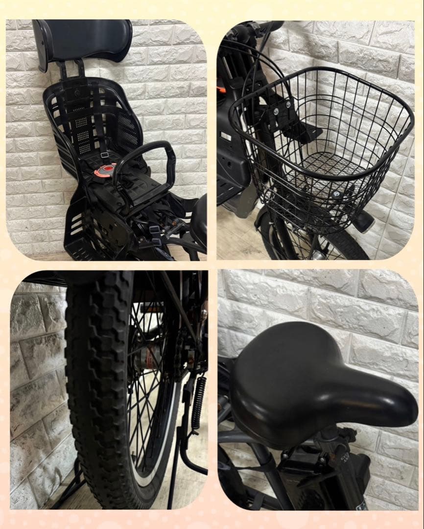 美品✨室内保管✨パナソニック ギュットアニーズ　子供乗せ電動自転車　ブラック