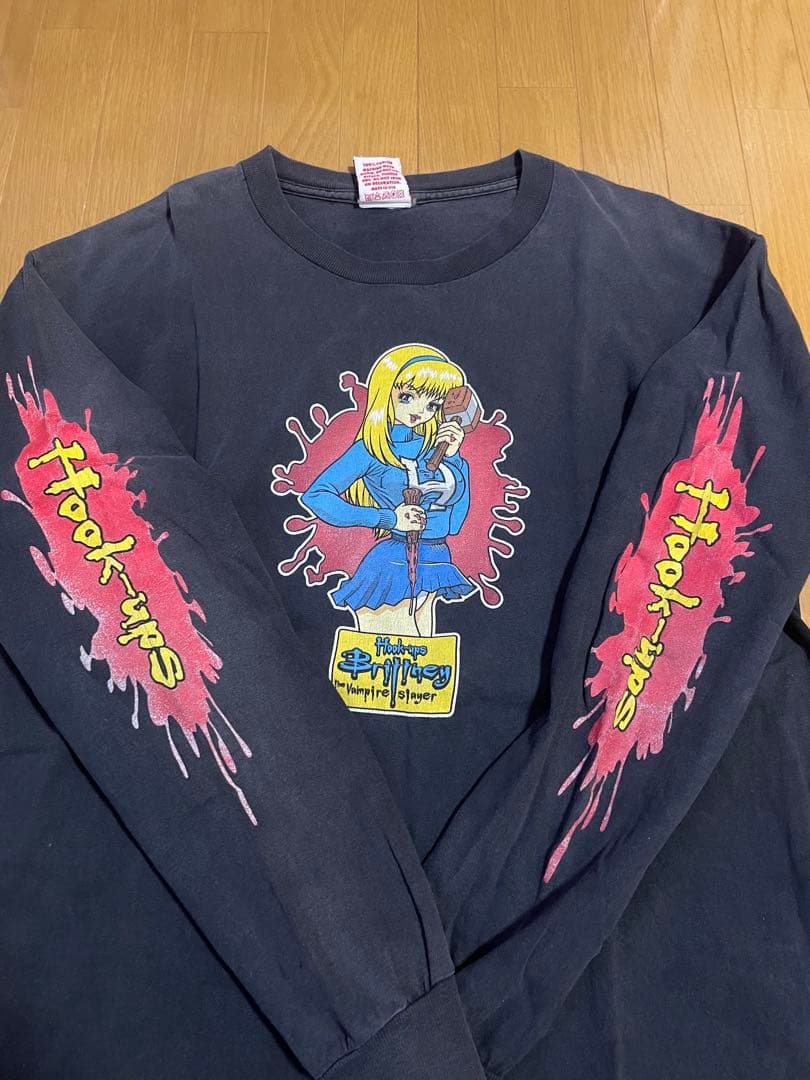 t*r様 HOOK UPS 袖プリ ロンT vintage skate 90s