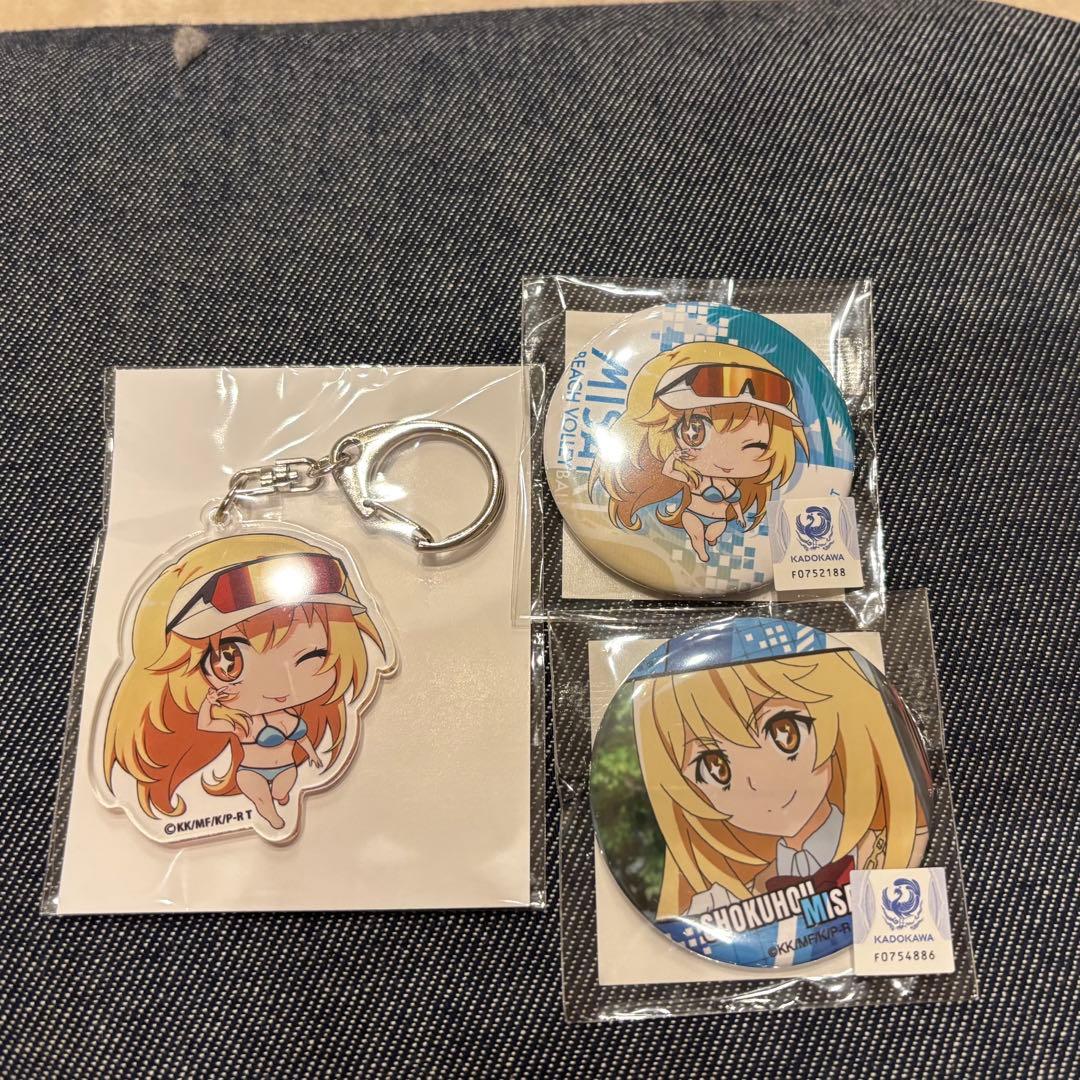 とある科学の超電磁砲 ビーチバレー キーホルダー・ピンバッチセット