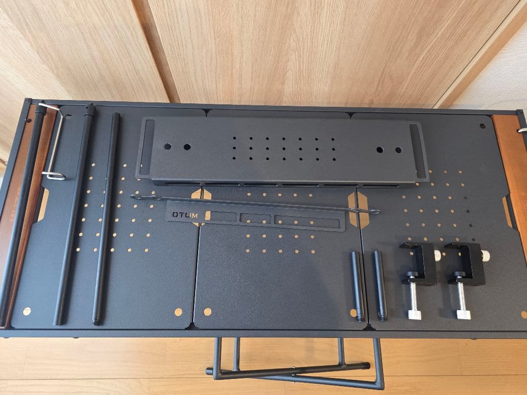 【MUTO・プルマ】IGTテーブル/別売ハンギングラック/(カゴ用ワイヤー)付き