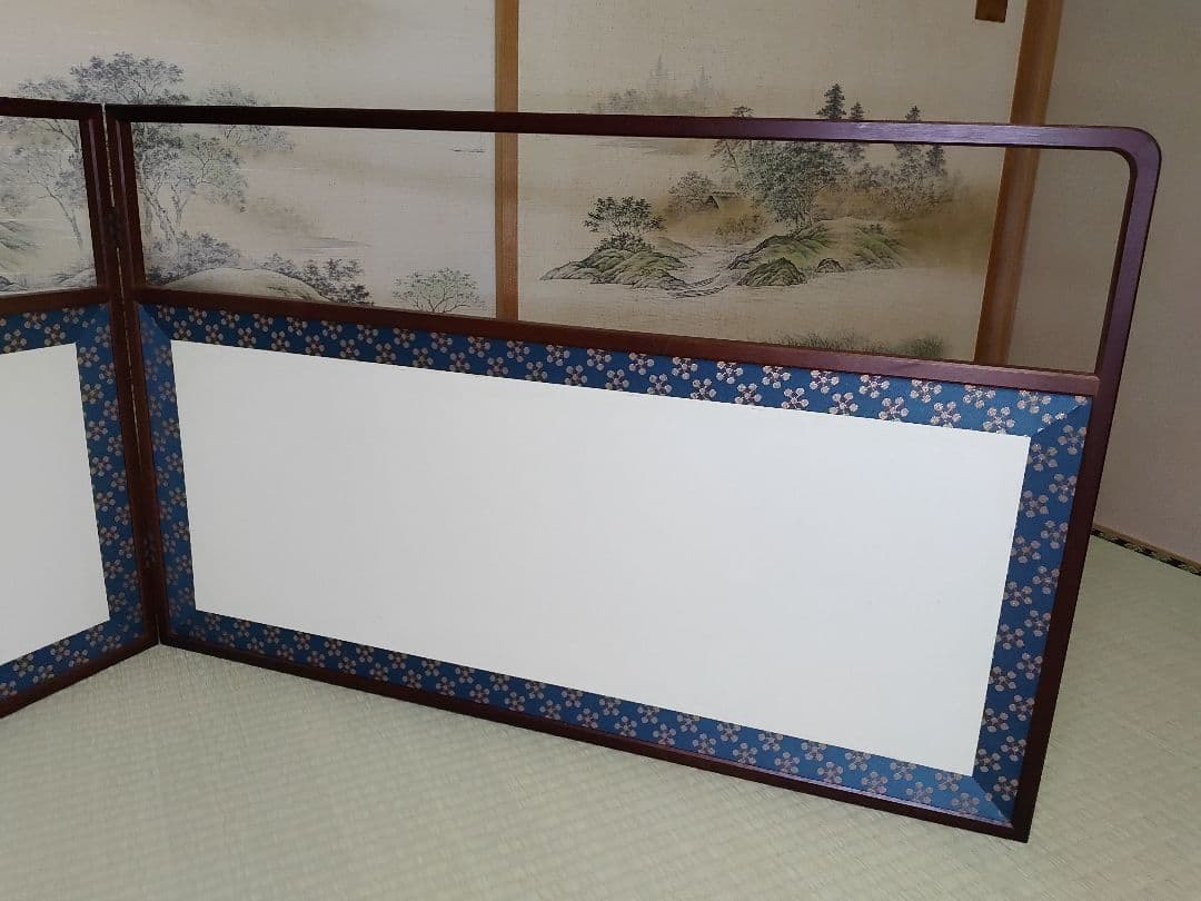 茶道具 風炉屏風先 利休梅 裏網代 両面使い 上透かし 箱付き 送料無料