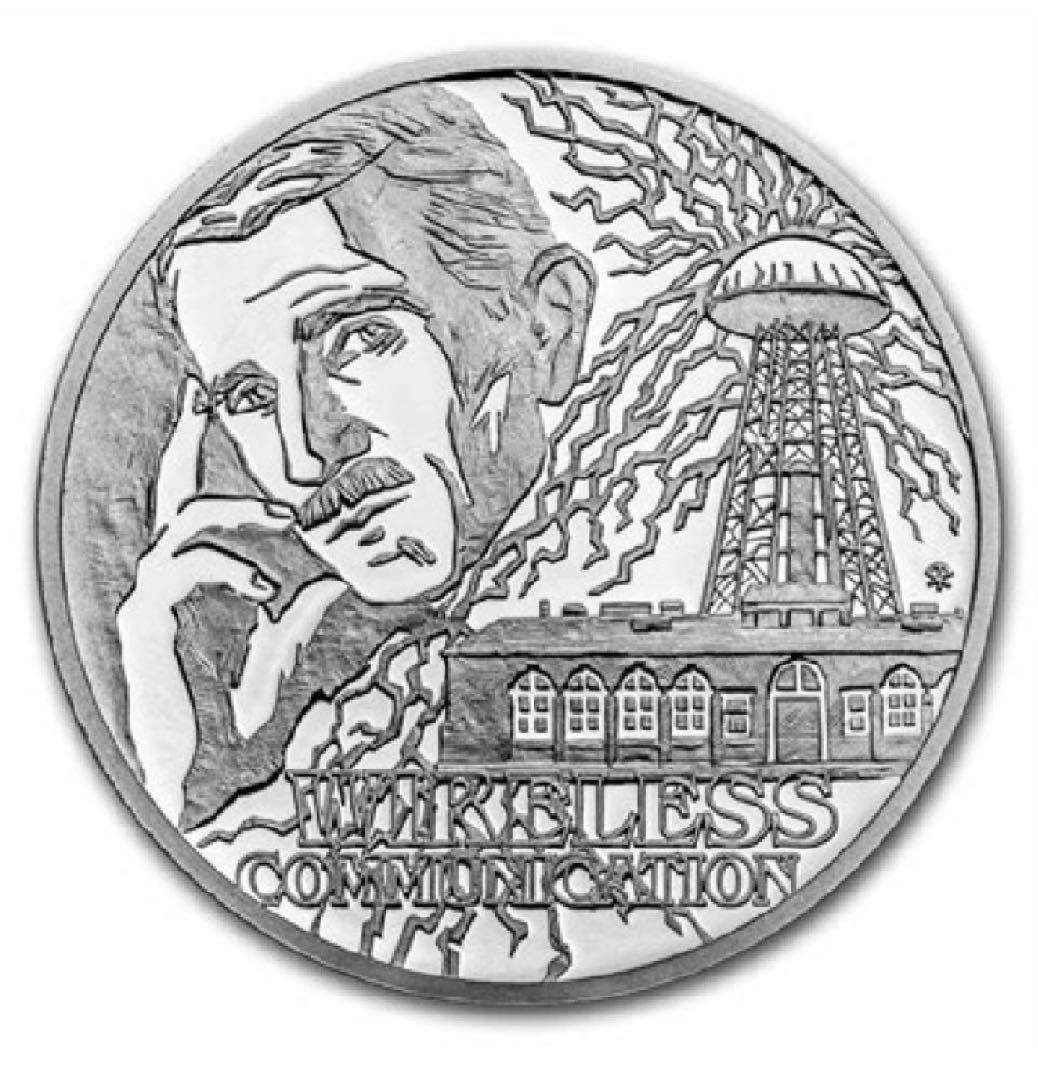 2023 1オンス テスラ銀貨　プルーフ　箱COA付き