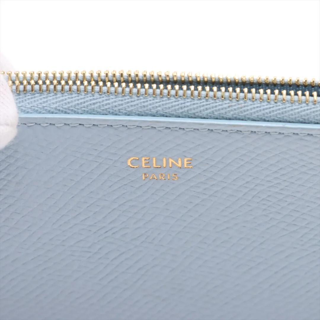 CELINE セリーヌ ライトブルー レザー ケース