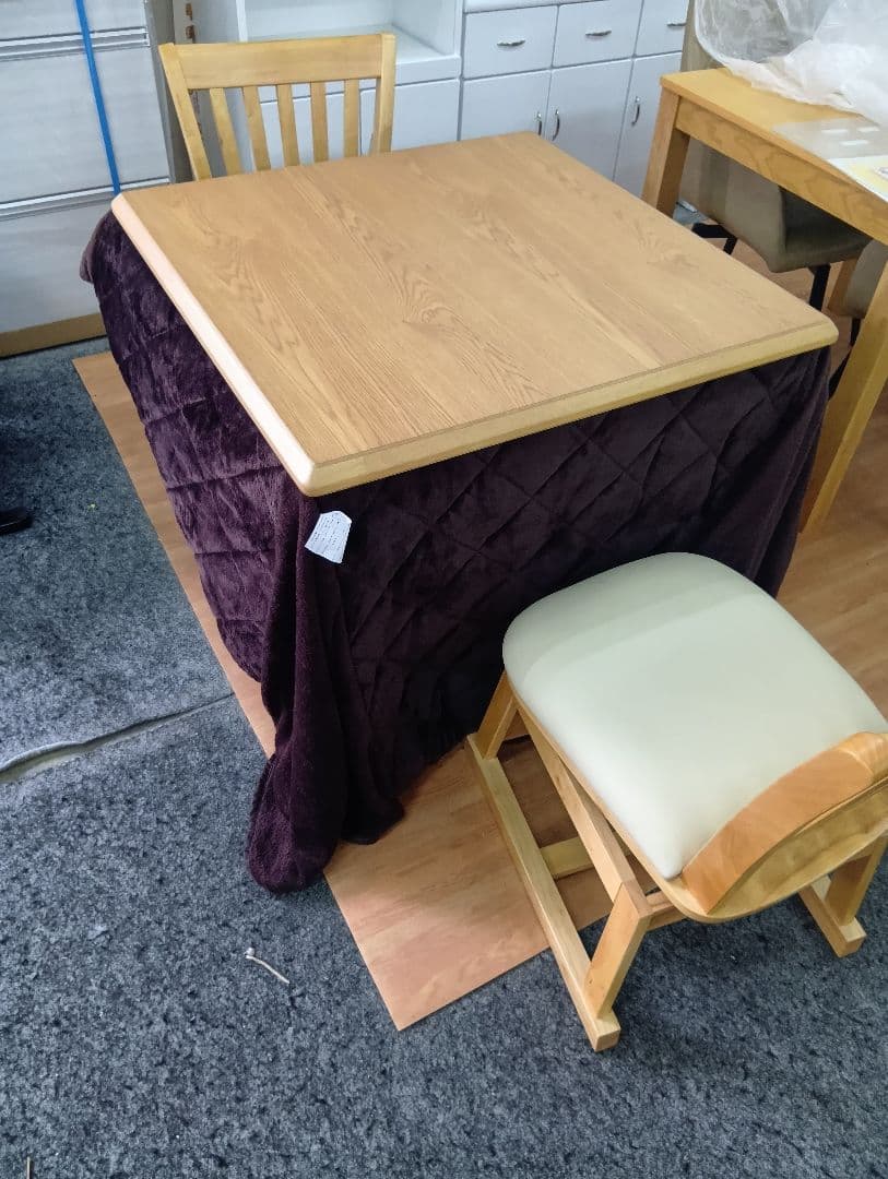 木製正方形こたつ 布団付き テ−ブルと布団のみ販売