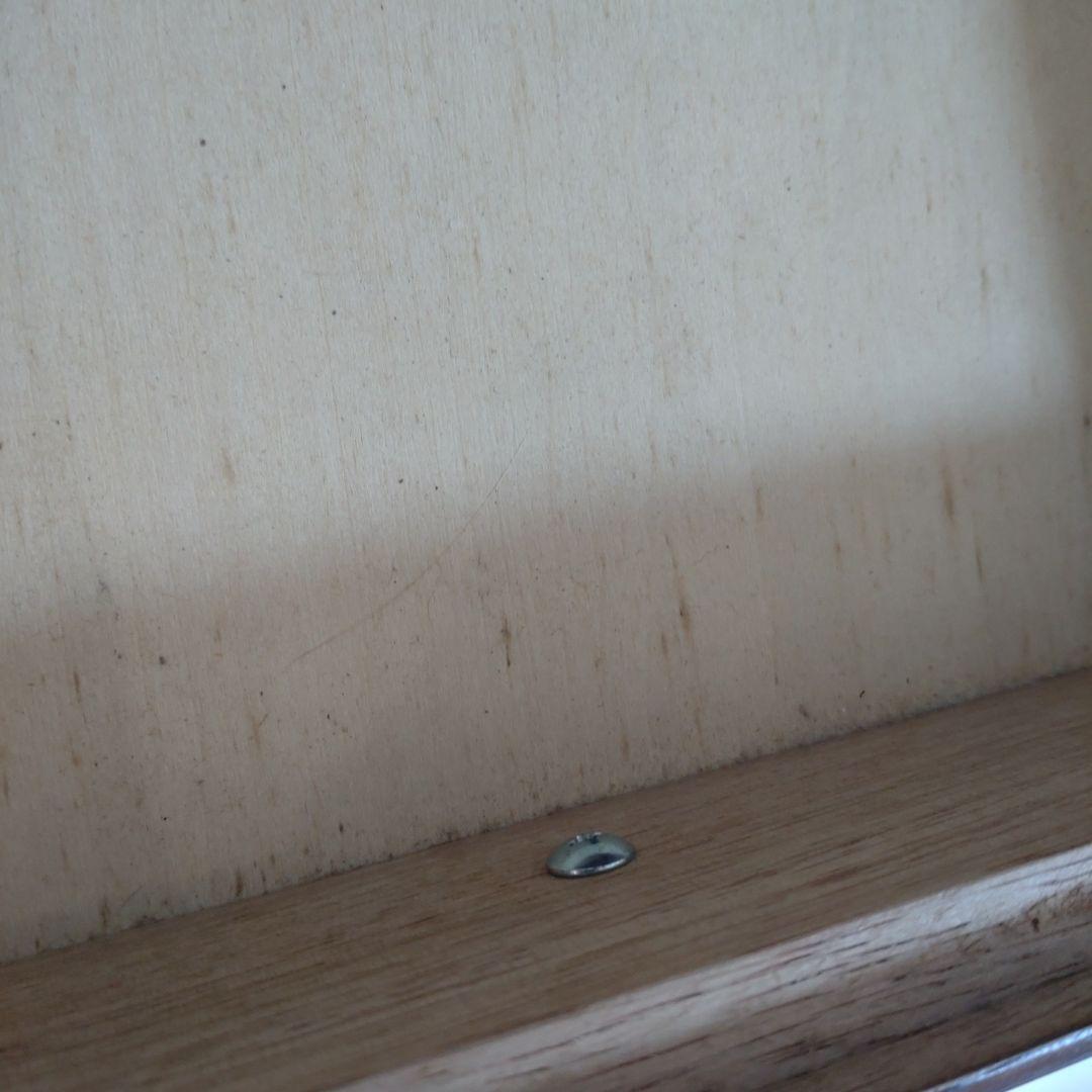 【カリモク】ダークブラウン　木製キャビネット オールドカリモク　電話台