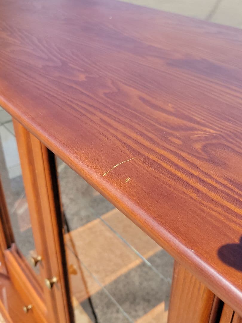 さやか 三陽家具工業 アドリア S-6 木製キャビネット 飾り棚 照明付き