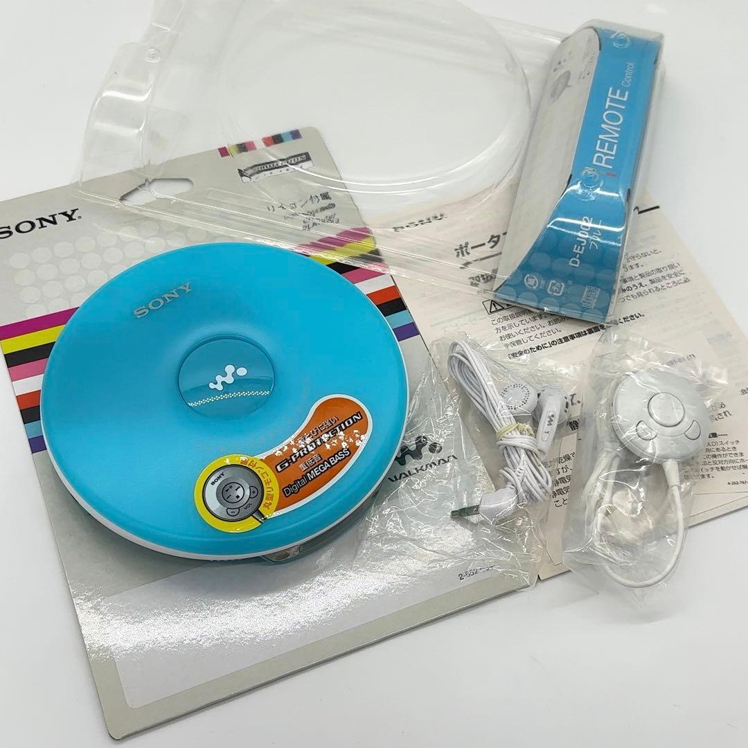 未使用 SONY ソニー ポータブルCDプレーヤー D-EJ002 ブルー
