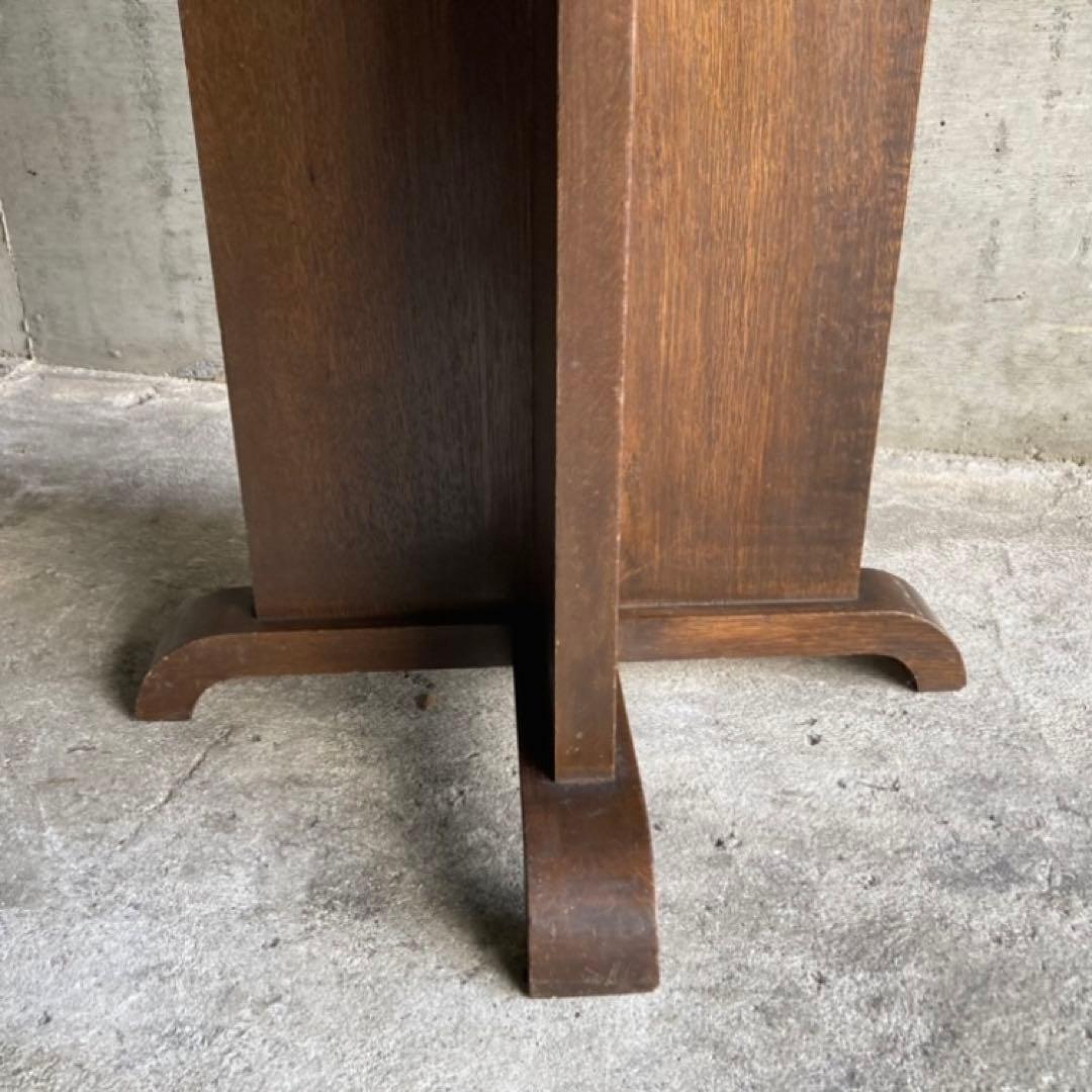 古い味のある飾り台 サイドテーブル 棚 シェルフ ラック スタンド 木製 レトロ