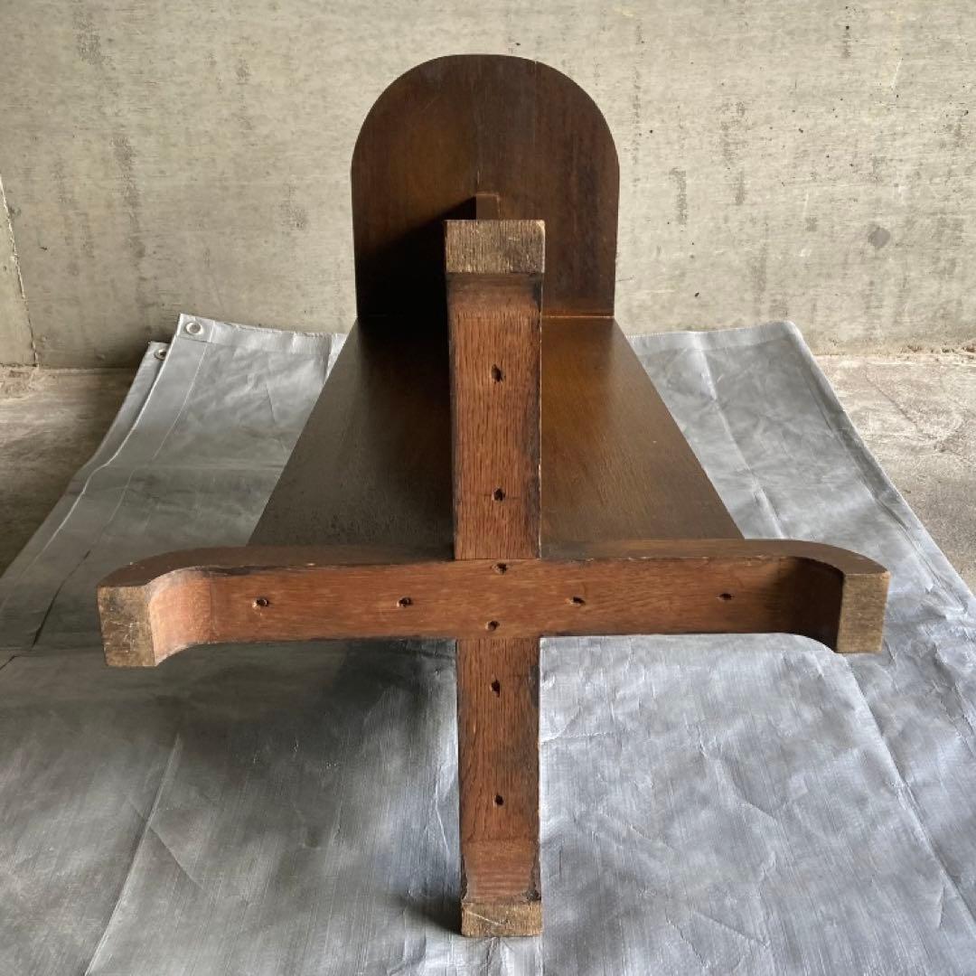 古い味のある飾り台 サイドテーブル 棚 シェルフ ラック スタンド 木製 レトロ