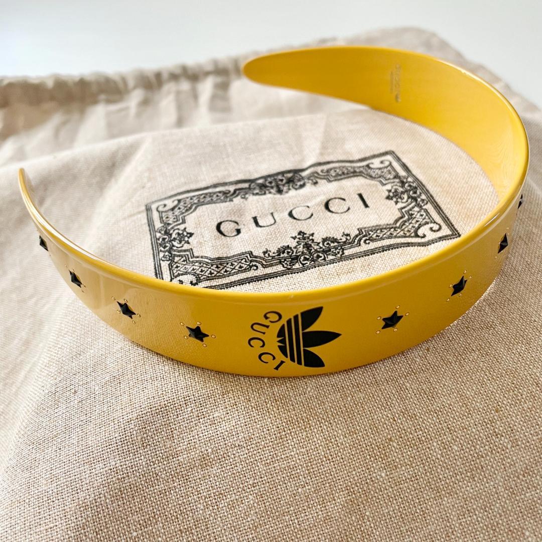 グッチ アディダス コラボ ヘッドバンド カチューシャ ヘアバンド 星 黄