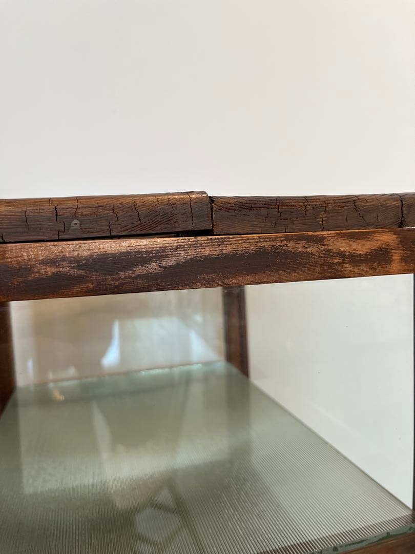 ガラスケース 3段 匂い有り ビンテージ アンティーク 昭和レトロ ショーケース