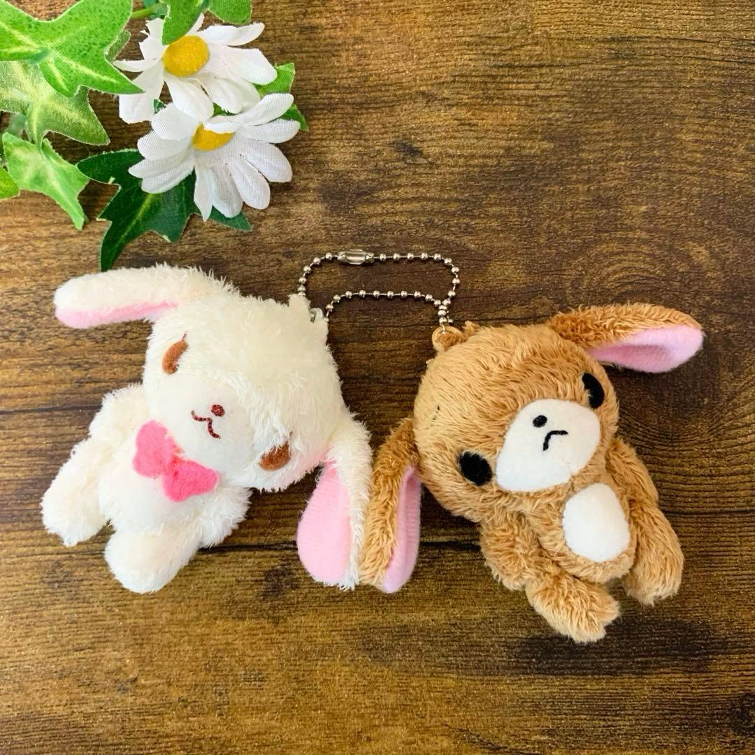 ★希少レア★ シュガーバニーズ　ペアマスコット　ぬいぐるみ　ボールチェーン　初期