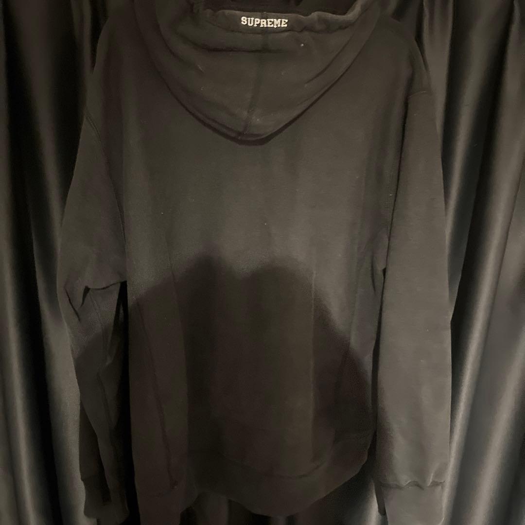 SUPREME ブラック パーカー フード付き