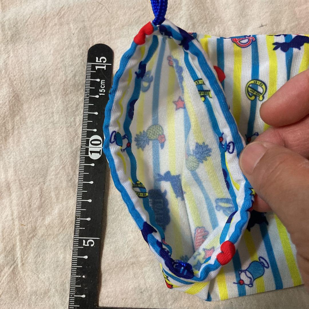 巾着　ポーチ　新品未使用　うさぎ　青系