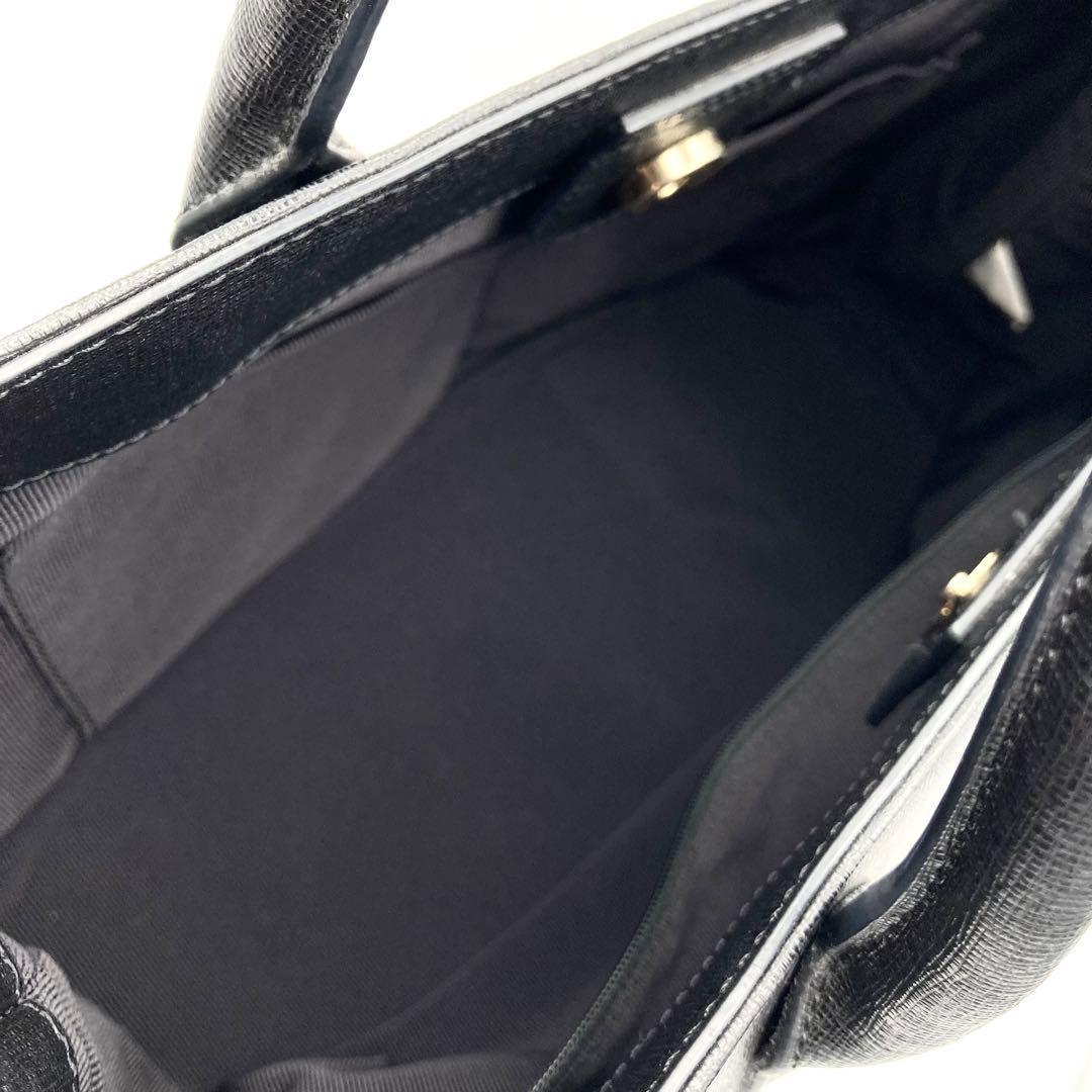 極美品✨フルラ リンダ 2way レザー ショルダー ハンドバッグ A4可 黒