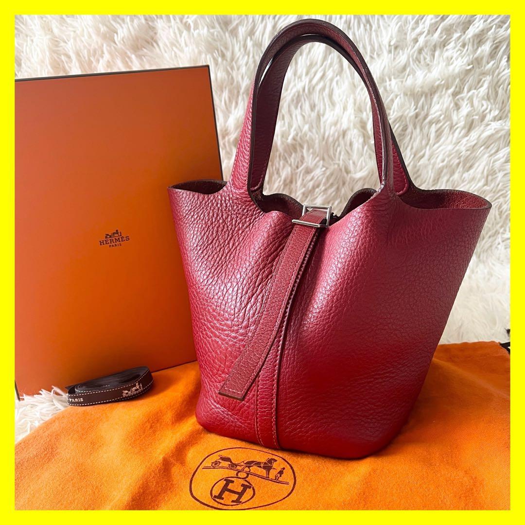 HERMES ハンドバッグ　ピコタン　PM トリヨンクレマンス　ルージュ
