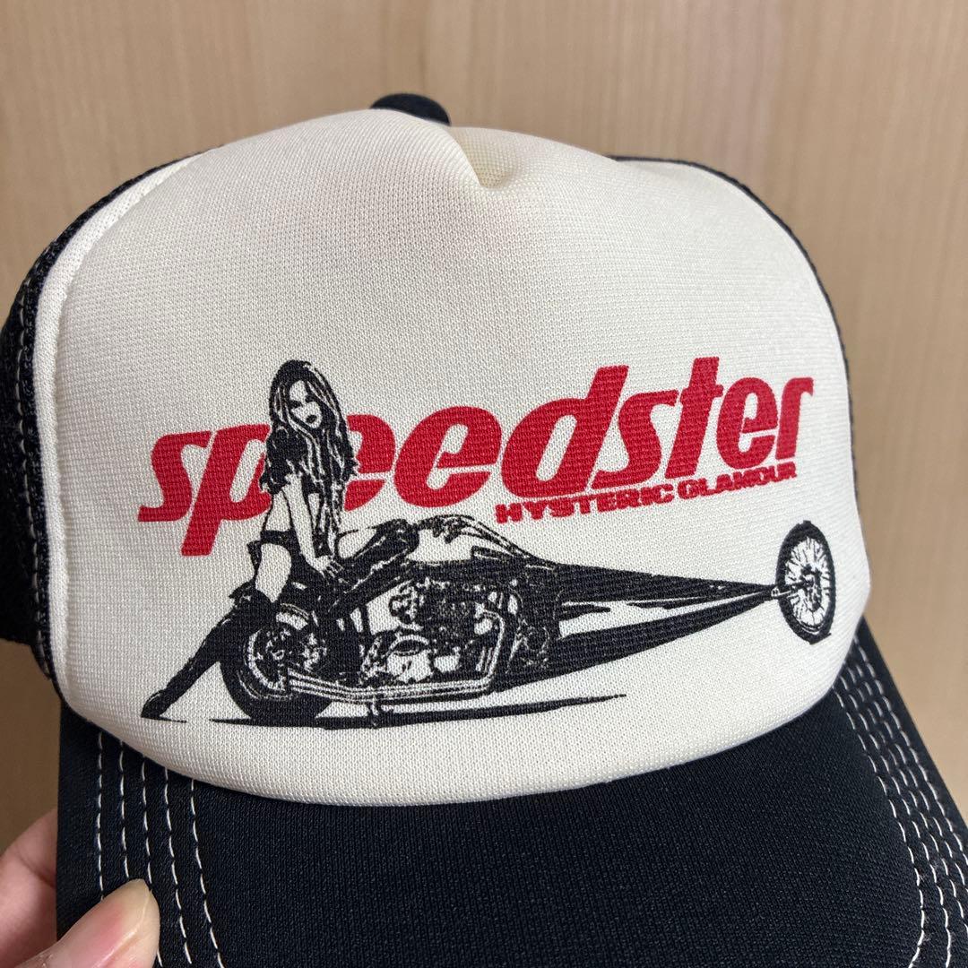 Hystericglamour speedster キャップ ホワイト/ブラック
