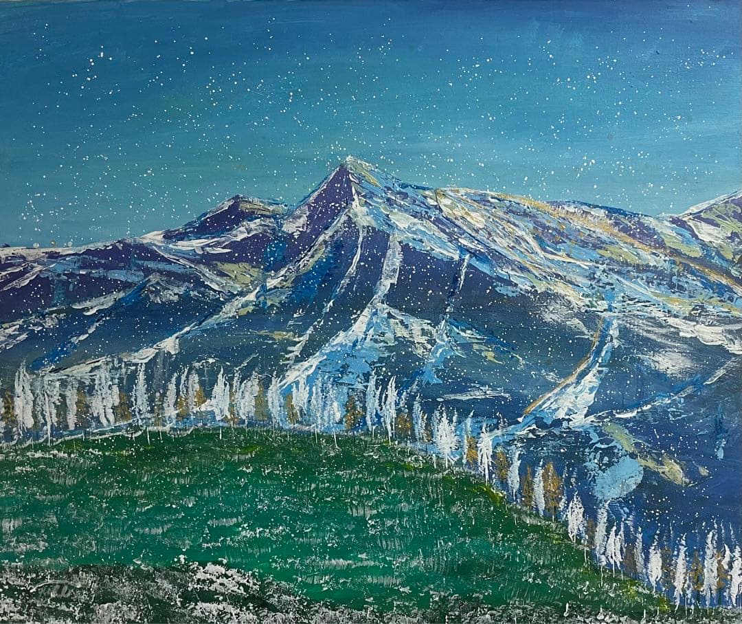 “.1 o'clock“ F20号　原画　現代アート　絵画