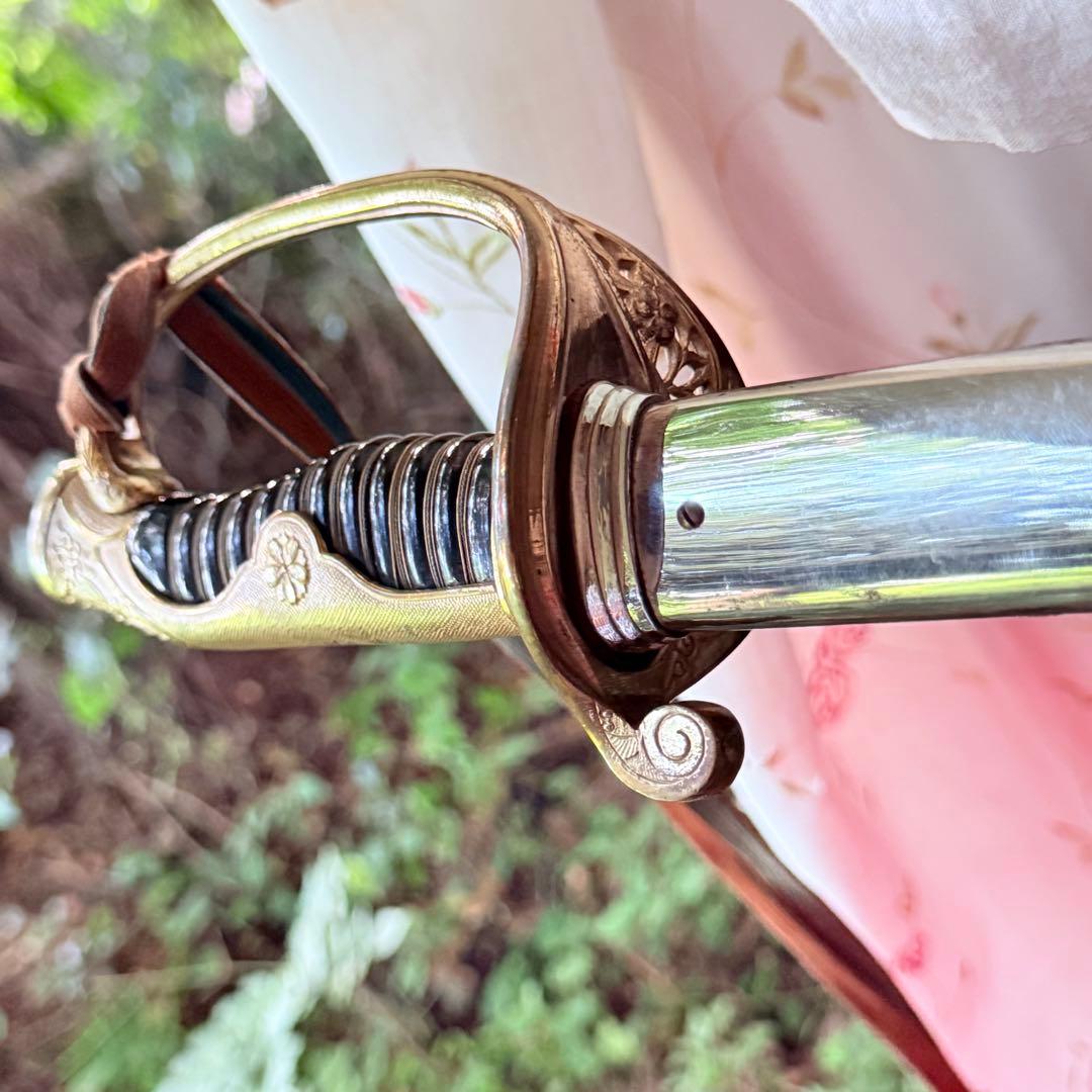 2214様感謝‼️旧日本軍名入模造刀身刀緒付指揮刀軍刀サーベル①黄袋