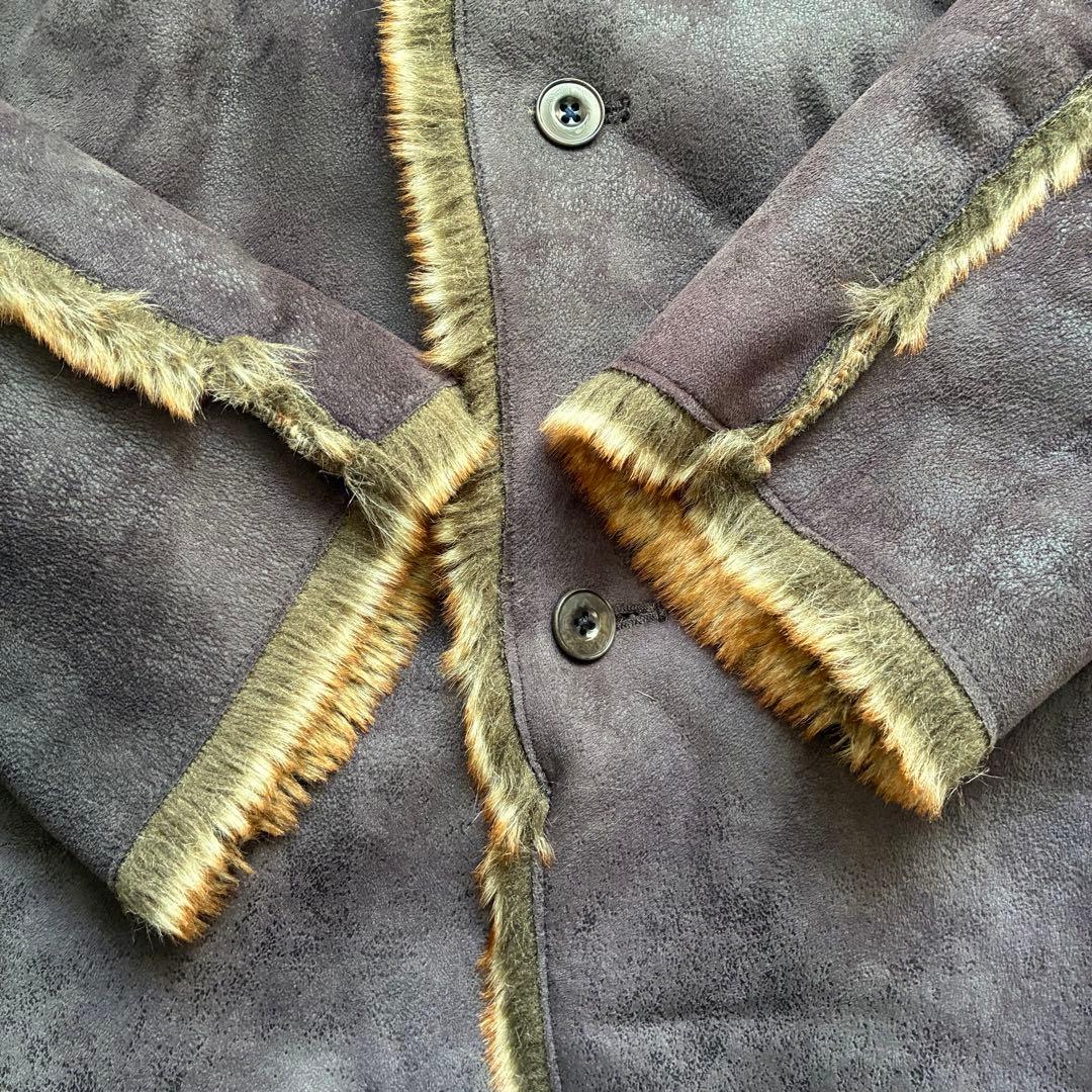 【激レア】ユーピーレノマ ムートンコート ファー 毛皮 極暖 LL 大きいサイズ