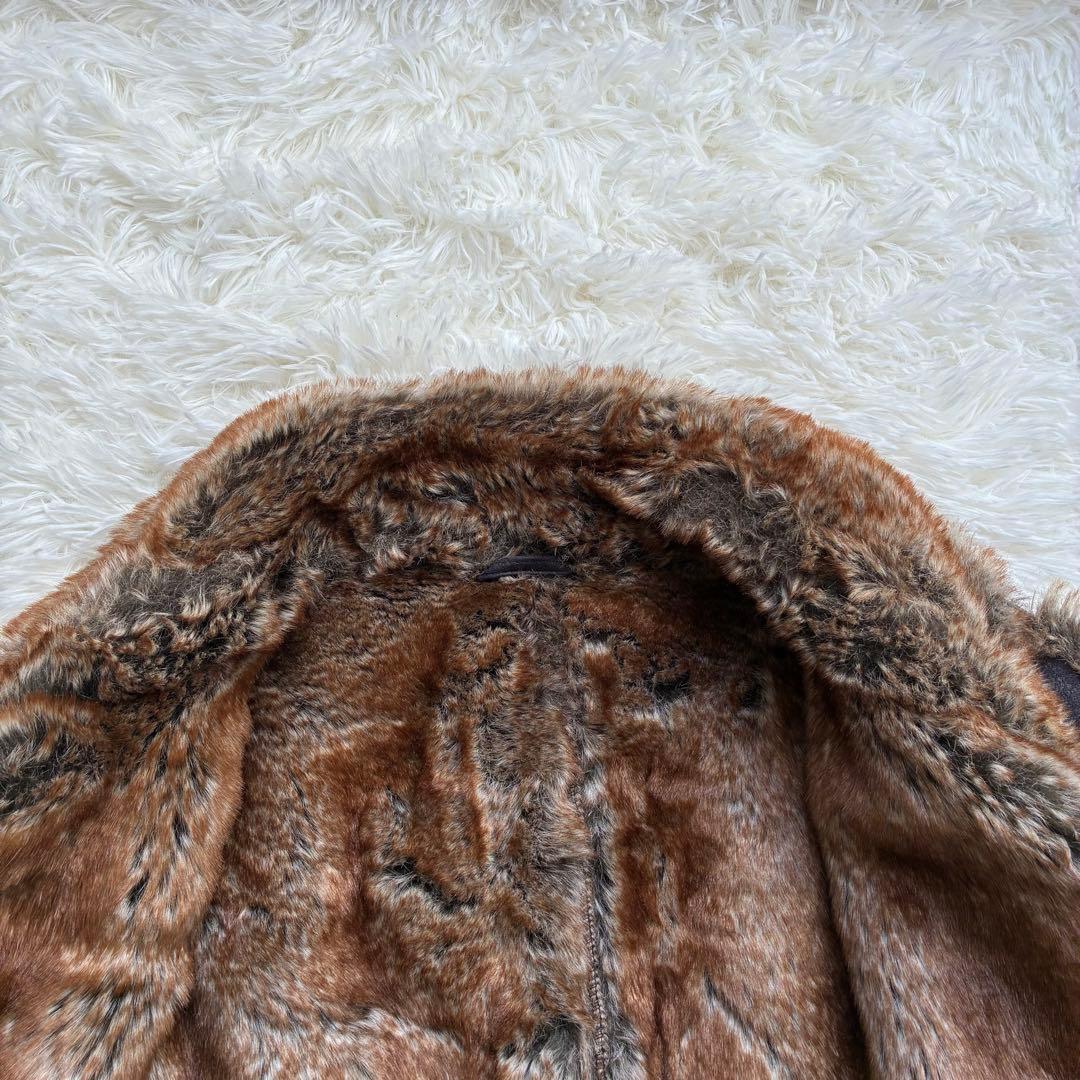 【激レア】ユーピーレノマ ムートンコート ファー 毛皮 極暖 LL 大きいサイズ