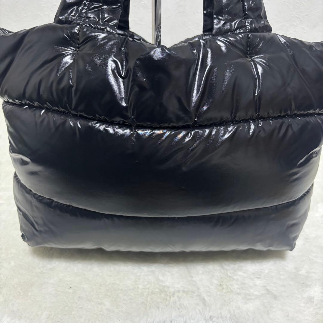 【希少】DIESEL ディーゼル トートバッグ ステッチロゴ ダウン ブラック