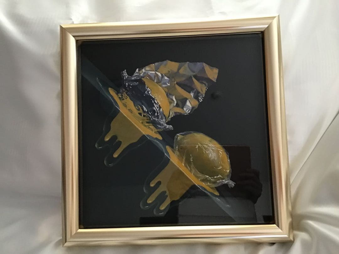 絵画　作家様　山口貞次　檸檬　インテリア　黒