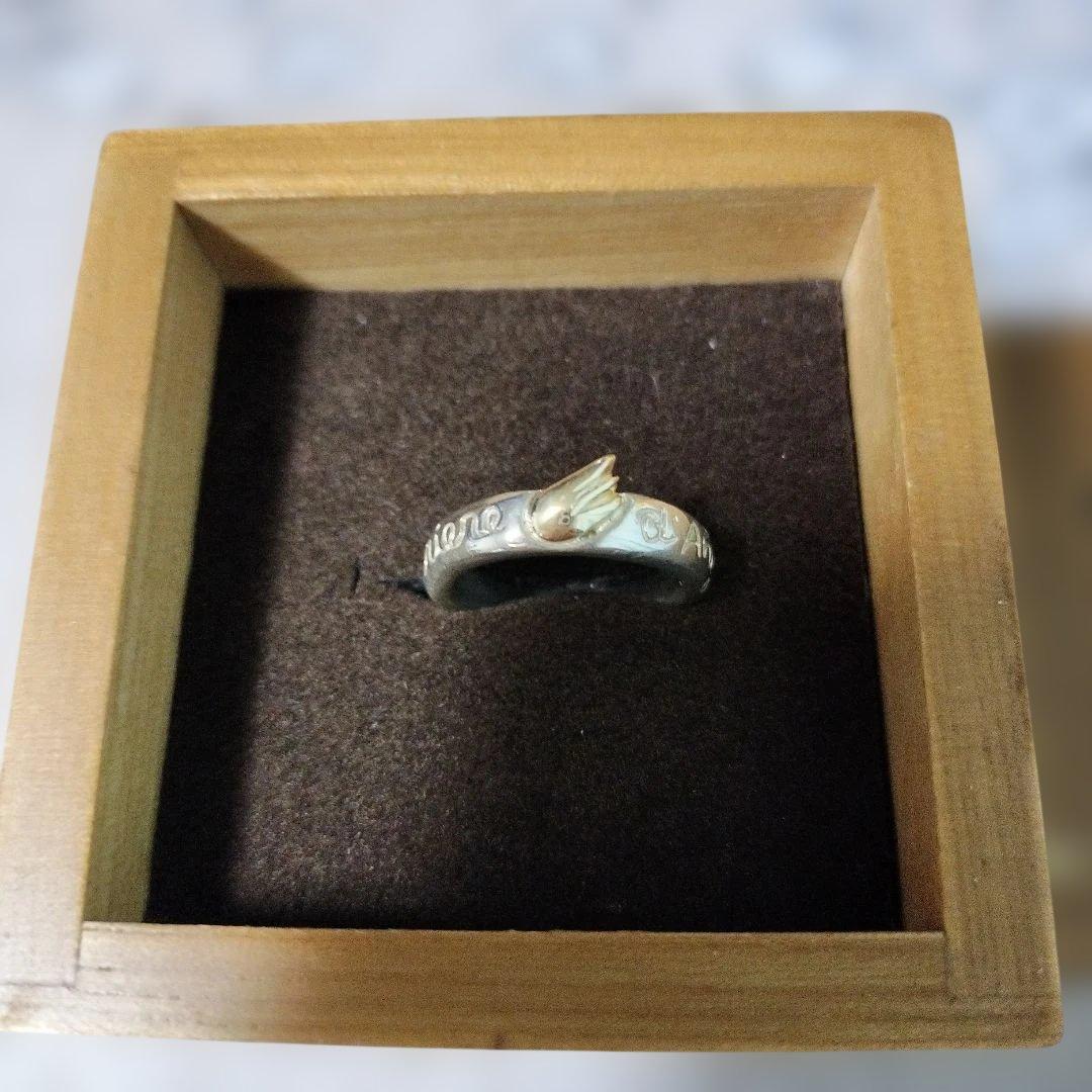 k18 SILVER UZU コンビリング #9