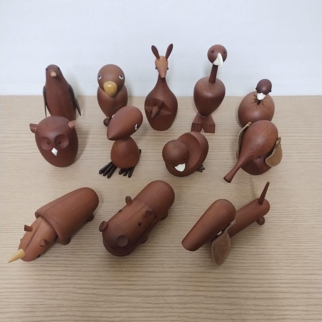 木製動物フィギュア 12体セット