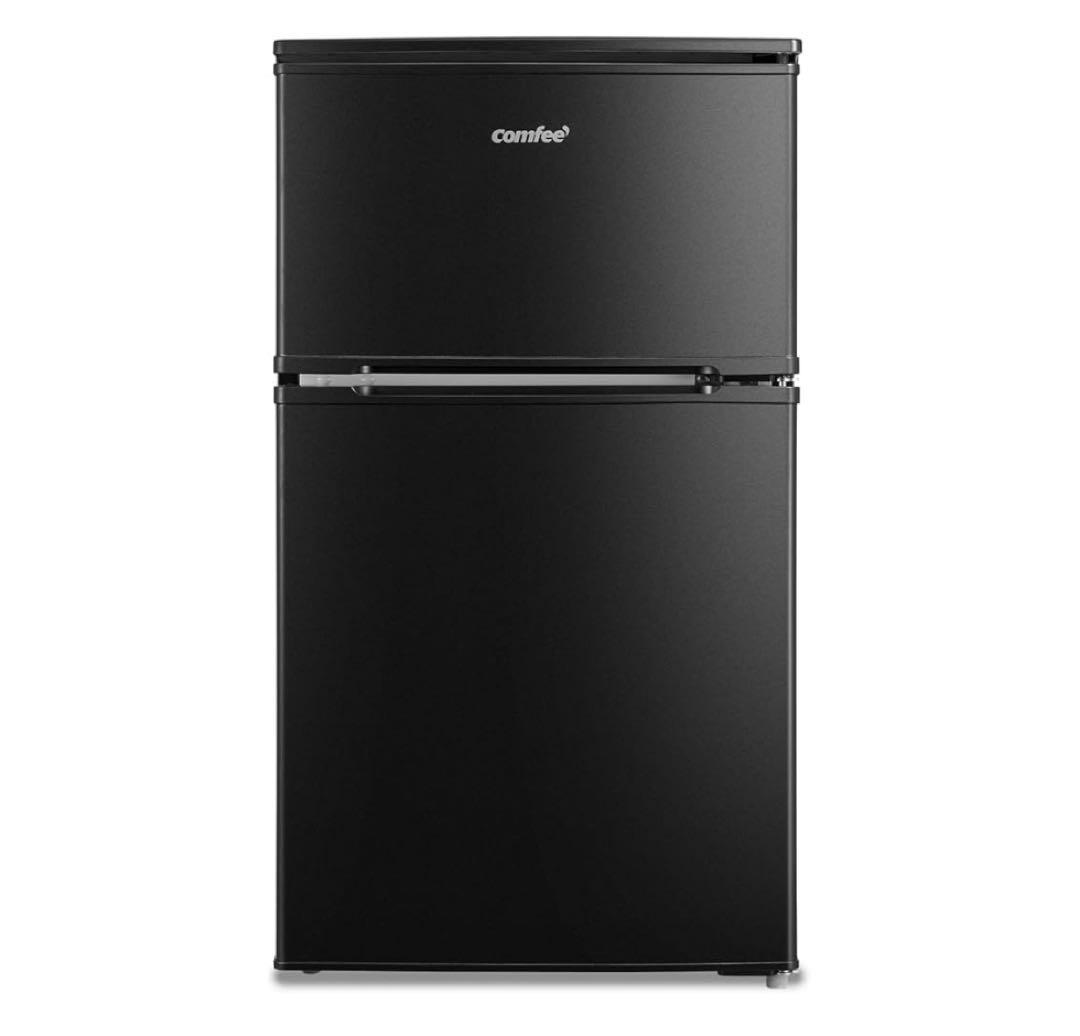 新品 冷蔵庫 90L 2ドア 右開き ブラック