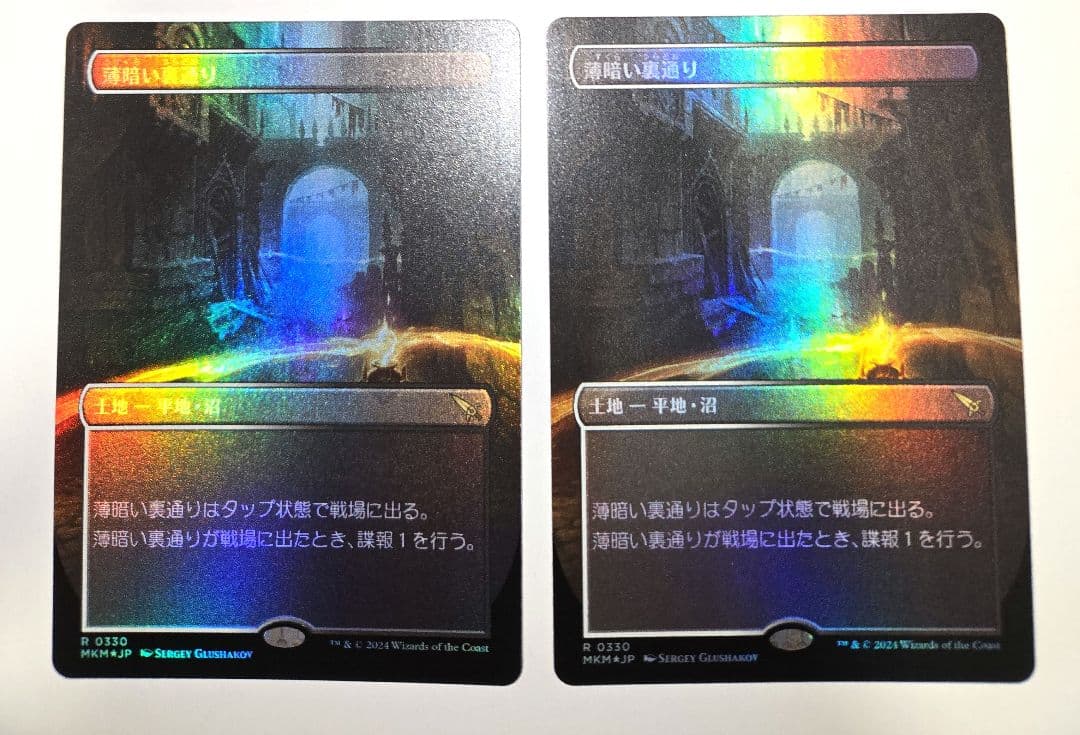 shima33【FOIL5枚セット】薄暗い裏通り　迷路庭園　草萌ゆる玄関