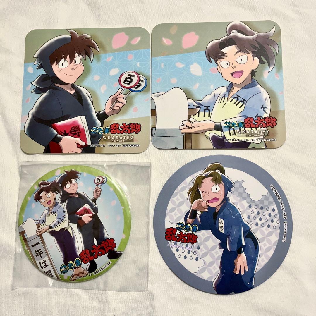 忍たま乱太郎　カラ鉄　缶バッジ　コースター　土井　利吉　アニカフェ　小松田