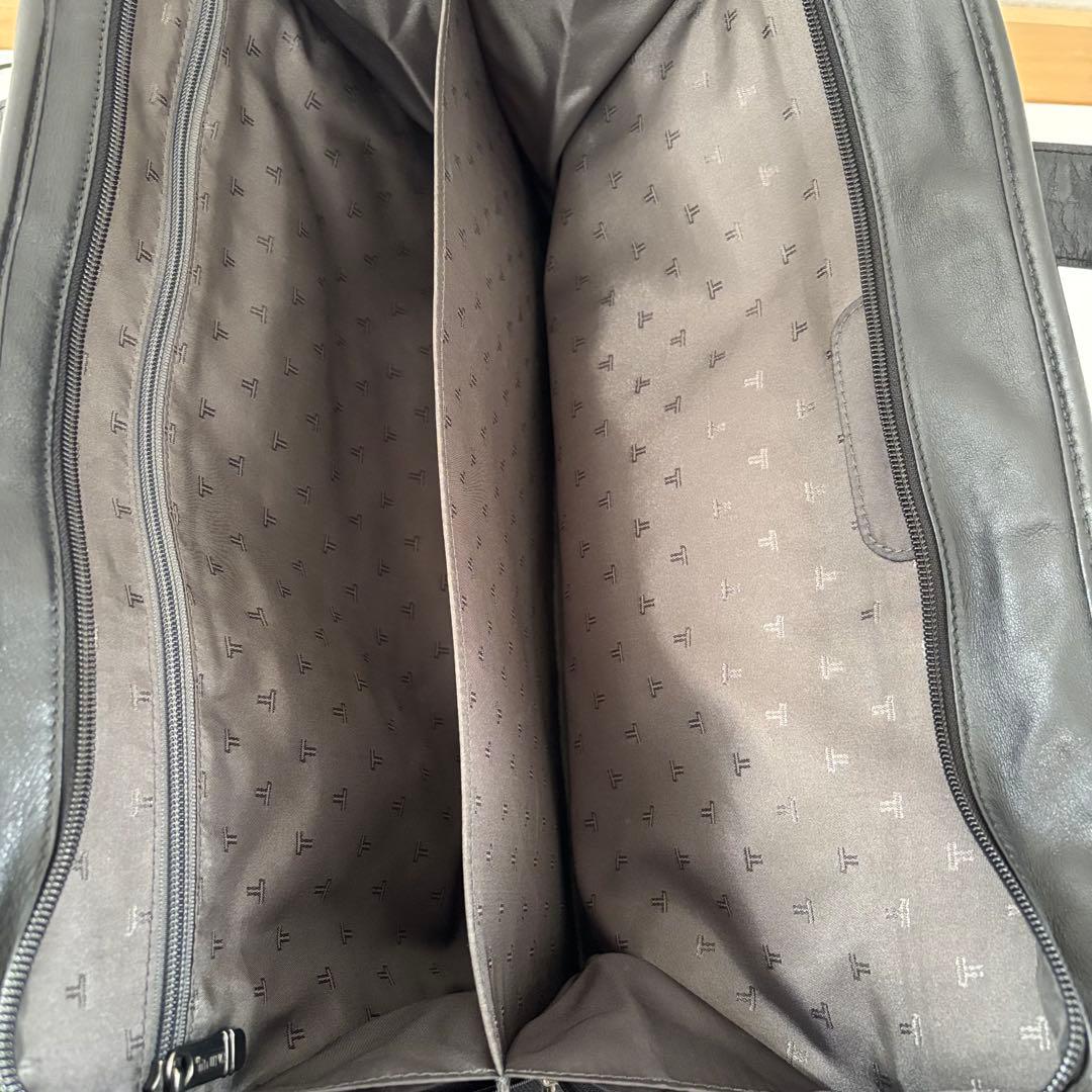 TUMI ビジネスバッグ 本革 レザー 2way 保存袋 ショルダー ブラック