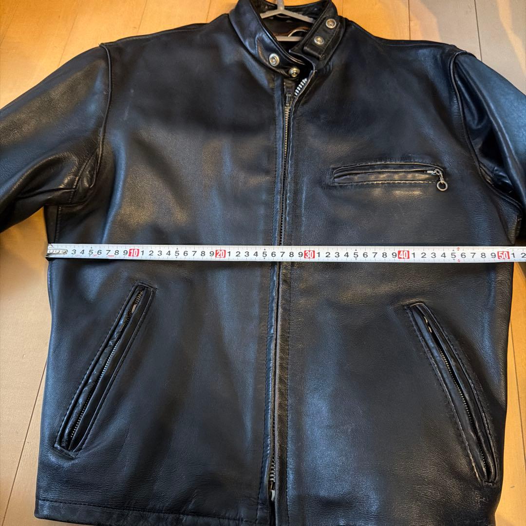 ショット　レザージャケット　シングルライダース　サイズ42 (ブラック)