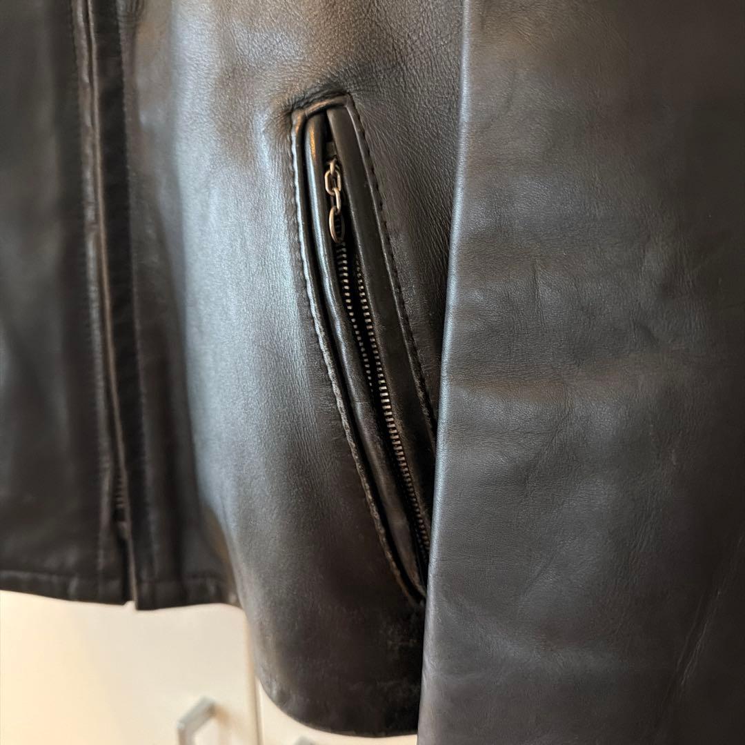 ショット　レザージャケット　シングルライダース　サイズ42 (ブラック)