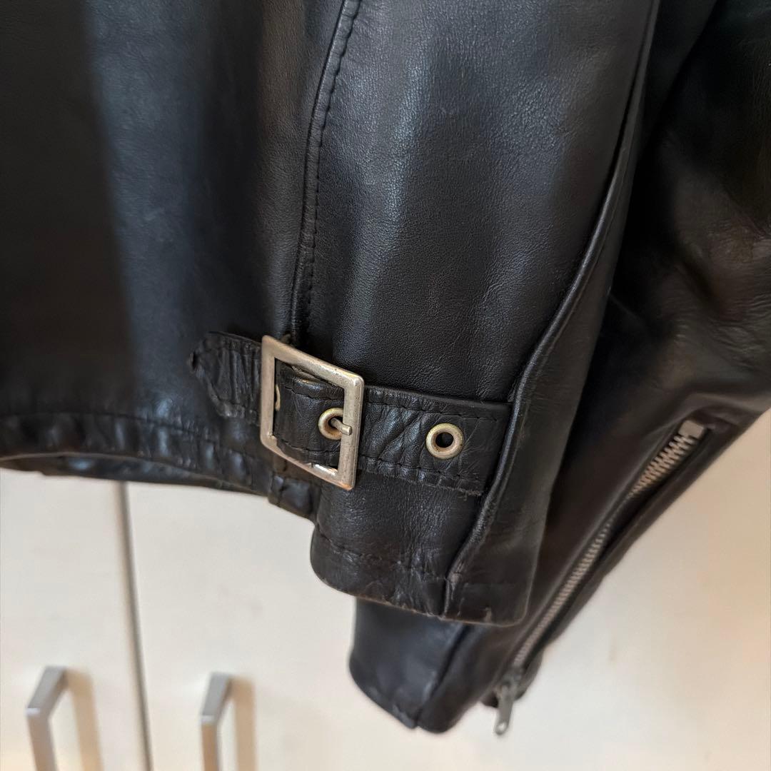 ショット　レザージャケット　シングルライダース　サイズ42 (ブラック)