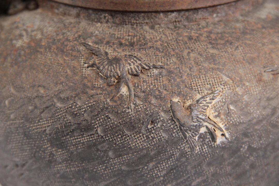 亀文堂　銀象嵌提手　梅図提手 月下湖景 琵琶湖 1400ml EU11-11