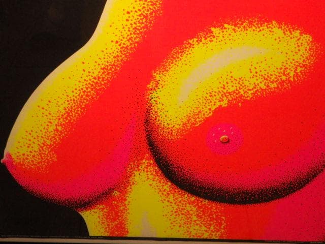 60'S★ブラックライトポスター★アート★ビンテージ★セクシー★ヒッピー