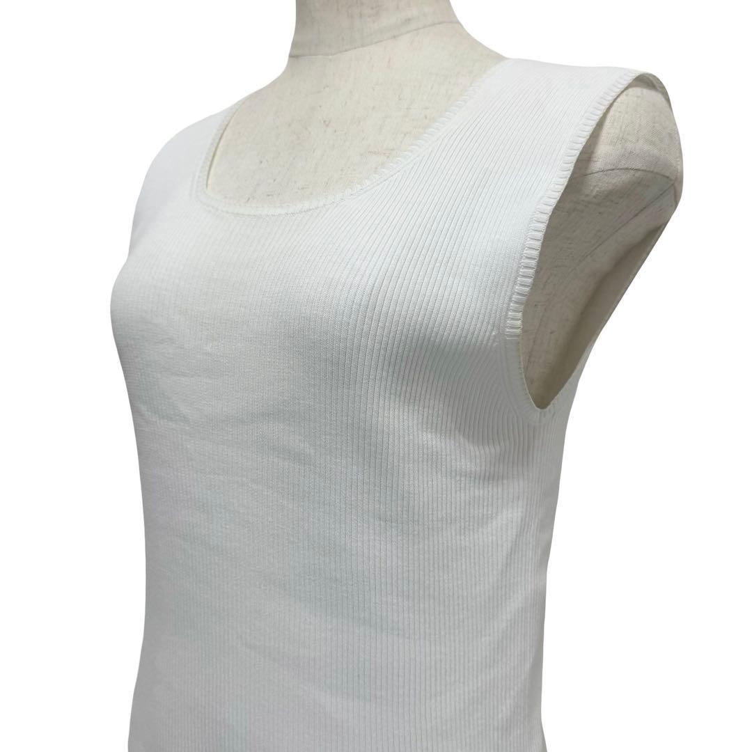 HERMES エルメス タンクトップ ノースリーブ レディース アイボリー SM