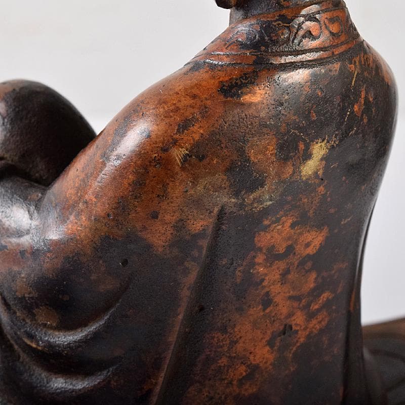 仏教美術　古銅　和尚像　僧侶像　人物像　置物　仏像　M　R8410