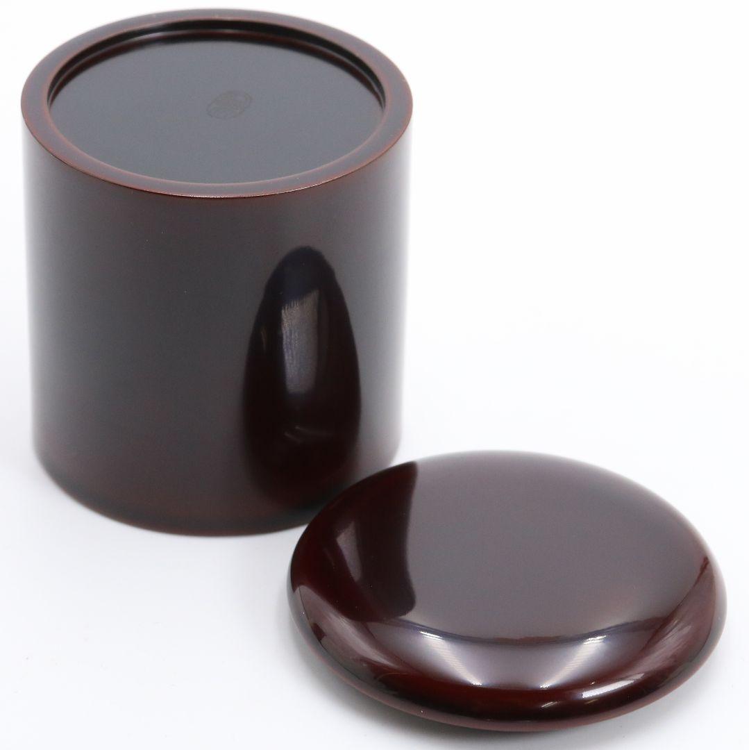 象彦作 溜塗 金輪寺 薄茶器 茶道具 共箱　V873　N6