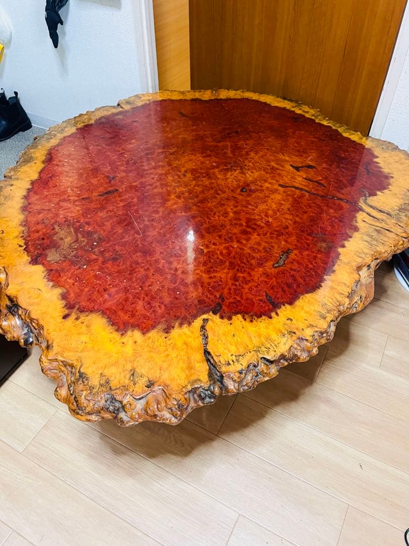 花梨 希少 座卓 一枚板 天然木 銘木 瘤