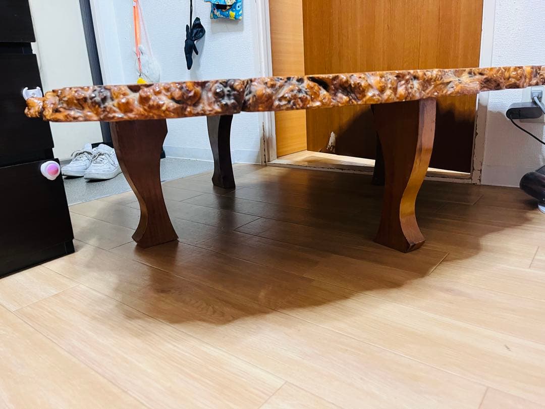 花梨 希少 座卓 一枚板 天然木 銘木 瘤